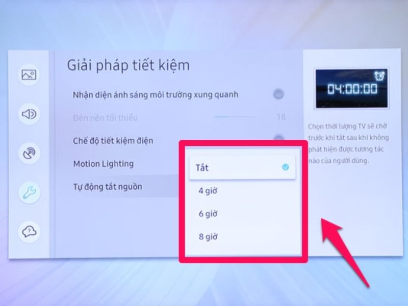 Kiểm tra chế độ tiết kiệm điện hoặc chế độ chờ